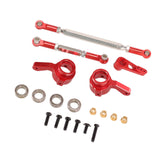 Maxbell RC Steering Linkage Set DIY Assembly RC Steering Components for 99S D96 1:12 Red
