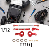 Maxbell RC Steering Linkage Set DIY Assembly RC Steering Components for 99S D96 1:12 Red