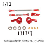 Maxbell RC Steering Linkage Set DIY Assembly RC Steering Components for 99S D96 1:12 Red