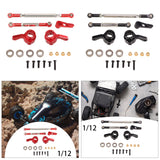 Maxbell RC Steering Linkage Set DIY Assembly RC Steering Components for 99S D96 1:12 Red