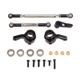 Maxbell RC Steering Linkage Set DIY Assembly RC Steering Components for 99S D96 1:12 Black