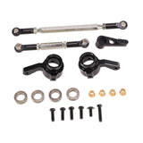 Maxbell RC Steering Linkage Set DIY Assembly RC Steering Components for 99S D96 1:12 Black