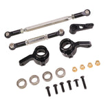 Maxbell RC Steering Linkage Set DIY Assembly RC Steering Components for 99S D96 1:12 Black