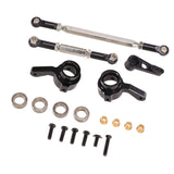 Maxbell RC Steering Linkage Set DIY Assembly RC Steering Components for 99S D96 1:12 Black