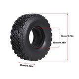Maxbell 4 Pieces RC Tires Upgrade RC Wheels Tires for MN 1/12 78 82 99S 1/16 C14 C24