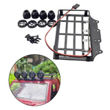 Roof Rack Luggage Carrier with LED Light Metal for MN 82 1/12 RC Crawler Car round light