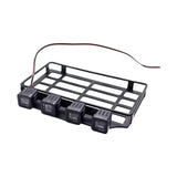 Maxbell Roof Rack Luggage Carrier with LED Light Metal for MN 82 1/12 RC Crawler Car square light