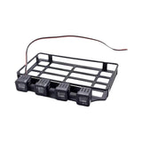 Maxbell Roof Rack Luggage Carrier with LED Light Metal for MN 82 1/12 RC Crawler Car square light