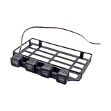 Maxbell Roof Rack Luggage Carrier with LED Light Metal for MN 82 1/12 RC Crawler Car square light