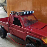 Maxbell Roof Rack Luggage Carrier with LED Light Metal for MN 82 1/12 RC Crawler Car square light