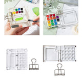Maxbell Watercolor Palette Acrylic Storage Artists Organizer Practical Empty Palette 8 grids
