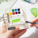 Maxbell Watercolor Palette Acrylic Storage Artists Organizer Practical Empty Palette 8 grids