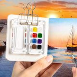 Maxbell Watercolor Palette Acrylic Storage Artists Organizer Practical Empty Palette 8 grids