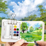 Maxbell Watercolor Palette Acrylic Storage Artists Organizer Practical Empty Palette 8 grids