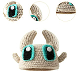 Anime Knitted Hat Cute Girls Character Knitted Cap for Street Walking Hiking White