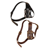 Maxbell Back Sword Shoulder Frog PU Hanger Medieval for Viking Renaissance Adult Men Black