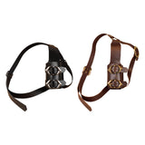 Maxbell Back Sword Shoulder Frog PU Hanger Medieval for Viking Renaissance Adult Men Black