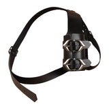 Maxbell Back Sword Shoulder Frog PU Hanger Medieval for Viking Renaissance Adult Men Black