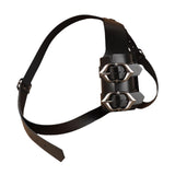Maxbell Back Sword Shoulder Frog PU Hanger Medieval for Viking Renaissance Adult Men Black