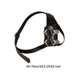 Maxbell Back Sword Shoulder Frog PU Hanger Medieval for Viking Renaissance Adult Men Black