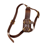 Maxbell Back Sword Shoulder Frog PU Hanger Medieval for Viking Renaissance Adult Men Brown