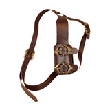 Maxbell Back Sword Shoulder Frog PU Hanger Medieval for Viking Renaissance Adult Men Brown