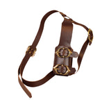 Maxbell Back Sword Shoulder Frog PU Hanger Medieval for Viking Renaissance Adult Men Brown