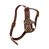 Maxbell Back Sword Shoulder Frog PU Hanger Medieval for Viking Renaissance Adult Men Brown