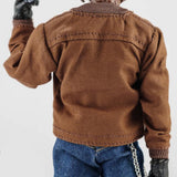 Maxbell 1:12 Scale Action Figure Clothes Jacket Vest Pants for 6" Male Action Figure Brown