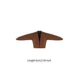 Maxbell 1/12 Scale Figure Doll Jacket Coat Accessory Clothing Action Figures Costume Brown