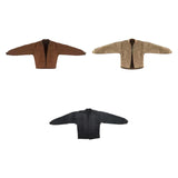 Maxbell 1/12 Scale Figure Doll Jacket Coat Accessory Clothing Action Figures Costume Brown
