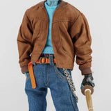 Maxbell 1/12 Scale Figure Doll Jacket Coat Accessory Clothing Action Figures Costume Brown