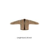 Maxbell 1/12 Scale Figure Doll Jacket Coat Accessory Clothing Action Figures Costume Khaki
