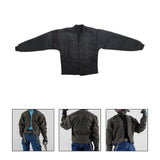 Maxbell 1/12 Scale Figure Doll Jacket Coat Accessory Clothing Action Figures Costume Black
