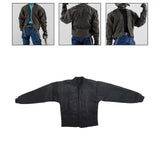 Maxbell 1/12 Scale Figure Doll Jacket Coat Accessory Clothing Action Figures Costume Black