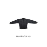 Maxbell 1/12 Scale Figure Doll Jacket Coat Accessory Clothing Action Figures Costume Black