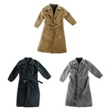 Maxbell 1:12 Scale Action Figure Clothes Long Windbreaker for 6" Male Action Figure Brown