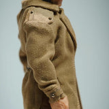 Maxbell 1:12 Scale Action Figure Clothes Long Windbreaker for 6" Male Action Figure Brown