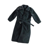 Maxbell 1:12 Scale Action Figure Clothes Long Windbreaker for 6" Male Action Figure Black