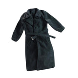 Maxbell 1:12 Scale Action Figure Clothes Long Windbreaker for 6" Male Action Figure Black