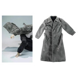 Maxbell 1:12 Scale Action Figure Clothes Long Windbreaker for 6" Male Action Figure Gray