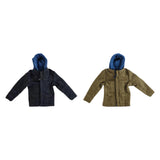 Maxbell 1/12 Scale Figure Doll Jacket with Hood Clothing Accessory Miniature Clothes Black