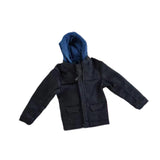 Maxbell 1/12 Scale Figure Doll Jacket with Hood Clothing Accessory Miniature Clothes Black