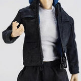 Maxbell 1/12 Scale Figure Doll Jacket with Hood Clothing Accessory Miniature Clothes Black