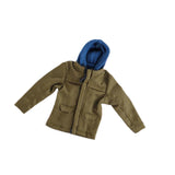 Maxbell 1/12 Scale Figure Doll Jacket with Hood Clothing Accessory Miniature Clothes Green