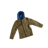 Maxbell 1/12 Scale Figure Doll Jacket with Hood Clothing Accessory Miniature Clothes Green