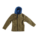 Maxbell 1/12 Scale Figure Doll Jacket with Hood Clothing Accessory Miniature Clothes Green