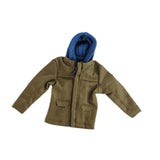 Maxbell 1/12 Scale Figure Doll Jacket with Hood Clothing Accessory Miniature Clothes Green