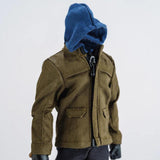 Maxbell 1/12 Scale Figure Doll Jacket with Hood Clothing Accessory Miniature Clothes Green