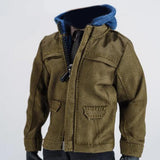 Maxbell 1/12 Scale Figure Doll Jacket with Hood Clothing Accessory Miniature Clothes Green